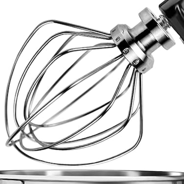 K45WW Wire Whip Attachment Stainless Steel Replacement,Mixer Accessory,Fits Tilt-Head Stand Mixer Bowls For 4.5-5 Quart Bowls,Egg Cream Stirrer,Flour Cake Balloon Whisk,Dishwasher Safe