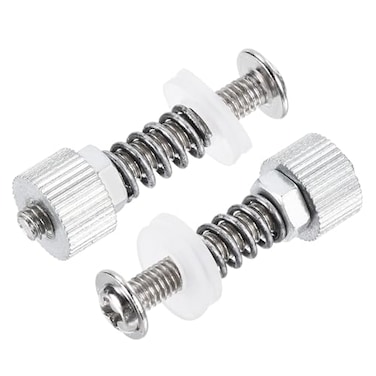 MECCANIXITY CPU Water Cooling Head Screw Iron Fixing Screws with Hexagon Nut Insulation Gasket for PC Computer Water Cooler Block Pack of 2,Silver