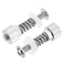 MECCANIXITY CPU Water Cooling Head Screw Iron Fixing Screws with Hexagon Nut Insulation Gasket for PC Computer Water Cooler Block Pack of 2,Silver