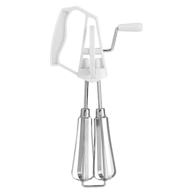 Kitchen Egg Beater, Egg Whisk Stainless Steel Rotary Manual Egg Beater Hand Beater for Mixing Whipping Beating Stirring Cooking Tool
