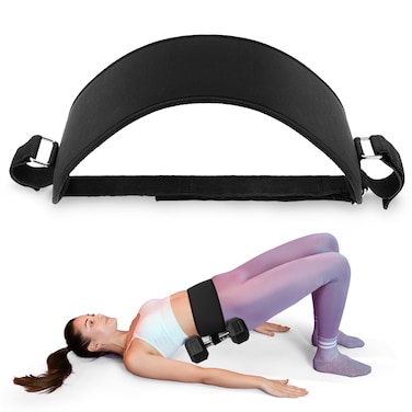 Senprity Hip Thrust Belt, Booty Belt Easy to Use with Dumbbells,Kettlebells,or Plates Adjustable Booty Lifting Belt with Slip-Resistant Padding for the Gym,Home and Workouts