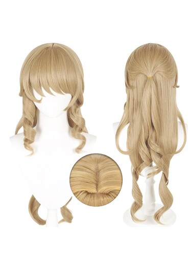 OSIAS Genshin Navia Wig Golden Long Synthetic Heat Resistant Hair