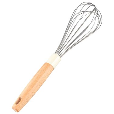 hobbyme Kitchen Manual Egg Mixer Handheld Milk Frother Wood Handle Whisk Foam Maker Baking Coffee Stirrer Hand Egg Mixer