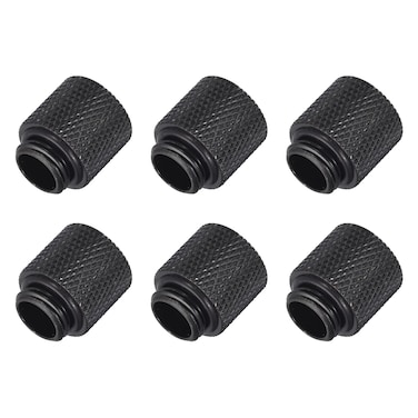 MECCANIXITY Male to Female Extender Fitting G1/4 x 20mm for Water Cooling System Black 6pcs