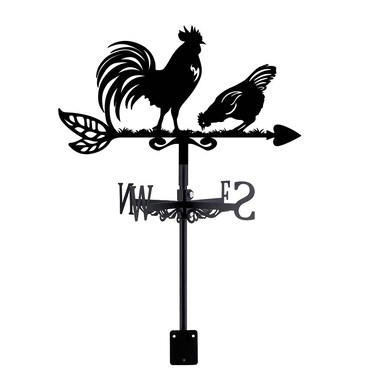 SUPERDANT Rooster Weathervanes Animal Metal Weathervane Black Weather Vanes for Yard Garden Art Decor for Roof Indicators Metal Rooster Wind Vanes Outdoor Farm Barn Sheds Garden Patio Decoration