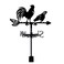 SUPERDANT Rooster Weathervanes Animal Metal Weathervane Black Weather Vanes for Yard Garden Art Decor for Roof Indicators Metal Rooster Wind Vanes Outdoor Farm Barn Sheds Garden Patio Decoration