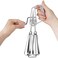 Hand Crank Egg Beater Stainless Steel Manual Whisk Egg Beater Rotary Handheld Egg Frother Mixer Cooking Tool Kitchen Manual Hand Mixer (White)