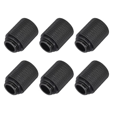 MECCANIXITY Male to Female Extender Fitting G1/4 x 25mm for Water Cooling System Black 6pcs