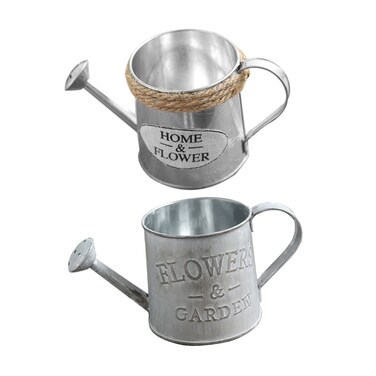 Artibetter 2pcs Tin Watering Can Vases for Centerpieces Mini Flower Pots Mini Metal Buckets Retro Flower Pot Bucket Plants Watering Pot Watering Can Flower Pot Watering Tool Watering Cans Jug