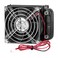SXDOOL Water Cooling Radiator 3.94"X3.14"X1.96" Aluminum Heat Exchanger with 80mm Fan, DC12V, Black - Efficient CPU &amp; VGA Cooling