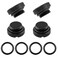 PIYANYO G1/4" O-Ring Plug Fitting Water Stop Plug Water Cooling Plug Fitting Pc Water Cooling Fittings PC Water Cooling System Black -4pcs