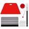 WRAPXPERT Wallpaper Smoothing Tool,Wallpaper Hand Tool Set,Wallpaper Tool Kit with Red Smoother Big Grey Felt Squeegee and Hobby Knife Blades