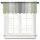 Sage Green Barn Wood Sheer Window Valance Rod Pocket Valance Curtain, Rustic Green Gray Ombre Semi Sheer Drapery for Bedroom Kitchen Window Decor Curtains, 1 Panel 54"x18