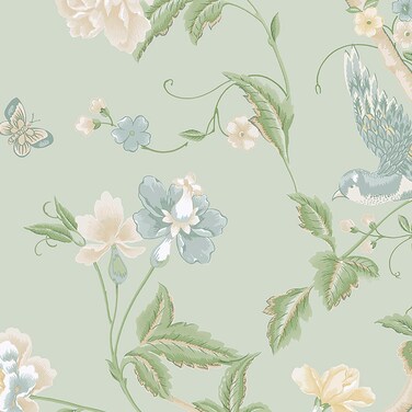 Laura Ashley Summer Palace Eau de Nil Removable Wallpaper