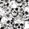 XYZshop Peel and Stick Sugar Skull Floral Wallpaper Black/White Waterproof Thick Contact Paper Self-Adhesive Backsplash Wall Panel Removable Home Decoration 17.3" x 236.2&acirc;&euro;&oelig;