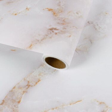 VaryFloral White Gold Pink Marble Contact Paper Marble Wallpaper Peel and Stick Matte Waterproof Removable Contact Paper for Countertops Bathroom Kitchen Self Adhesive Marble Vinyl Wrap 11.8"x118