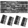 Chuangdi 4.5 x 9 Feet Brick Stone Wall Backdrop Stone Wall Scene Setter Brick Sheet Wallpaper Curtains Door Removable Brick Tablecloth Photo for Winter Halloween (Gray and Black, Brick,4 Sheets)