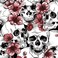 XYZshop Halloween Peel and Stick Sugar Skull Floral Wallpaper Black/White/Pink Waterproof Thick Self-Adhesive Contact Paper for Bedroom Decor 17.3" x 236.2&acirc;&euro;&oelig;