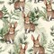 VaryStyle 17.7&quot;x118&quot; Woodland Bunny Wallpaper Forest Cute Rabbit Animal Peel and Stick Wallpaper Watercolor Hand Drawn Contact Paper Self Adhesive Removable Wallpaper for Nursery Bedroom Cabinets