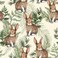 VaryStyle 17.7"x118" Woodland Bunny Wallpaper Forest Cute Rabbit Animal Peel and Stick Wallpaper Watercolor Hand Drawn Contact Paper Self Adhesive Removable Wallpaper for Nursery Bedroom Cabinets