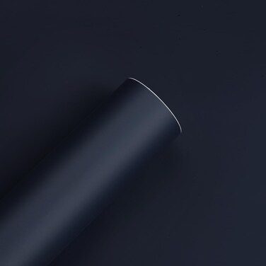 Skyblur Waterproof Dark Navy Blue Contact Paper for Cabinets 24"X118" Dark Navy Blue Peel and Stick Wallpaper Self Adhesive Modern Solid Color Removable Wallpaper for Kitchen Countertops Walls Shelves