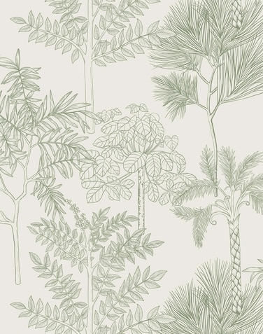 Dimoon 236"x15.5" Forest Peel and Stick Wallpaper Tree Contact Paper Green Modern Jungle Thicken Waterproof Leaf Forest Trees Self Adhesive Green Wallpaper Removable Shelf Liner Decal Vinyl Roll