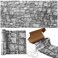 Drydiet Stone Wall Castle Backdrop Grey Brick Tablecloth Roll 59.1x787.4 Inch with Cutting Box and Adhesive Tape Grey Antique Brick Wall Background Medieval Castle Themed for Birthday Party Supplies