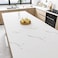 LaCheery Thick White Marble Contact Paper 160x36 Inch White Marble Peel and Stick Countertop Waterproof Matte Vinyl Wrap for Countertops Extra Wide Marble Wallpaper for Bathroom Kitchen Counters Walls