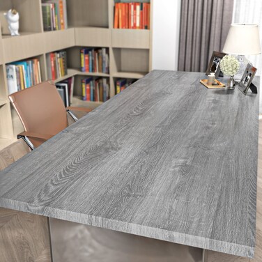 STICKEEP Grey Wood Wallpaper Peel and Stick Countertops Waterproof Wood Contact Paper Peel and Stick Wallpaper Wood Grain Contact Paper for Cabinets Renter Friendly Removable Bedroom Vinyl 24 x 118 IN