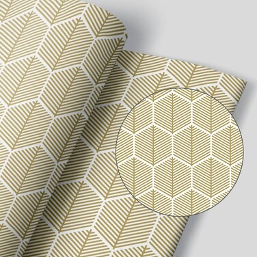 VANTILLE Modern Geometric Hexagonal Yellow peelable Adhesive Wallpaper Removable Wallpaper Home Living Room Cabinet Bathroom Contact Paper Waterproof Oil and Stain Resistant Easy to Clean Wallpaper