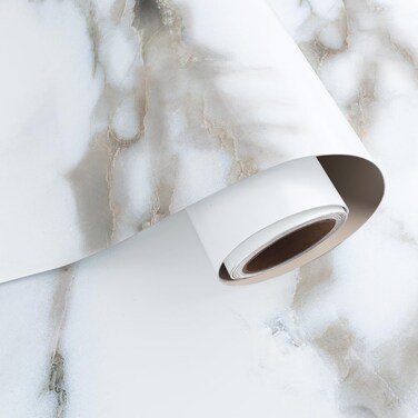 VaryPaper Marble Contact Paper Peel and Stick Countertops Waterproof Kitchen Counter Top Vinyl Wrap Removable Self Adhesive Countertop Laminate Marble Wallpaper for Bathroom Laundry Room 15.7''x78.7''