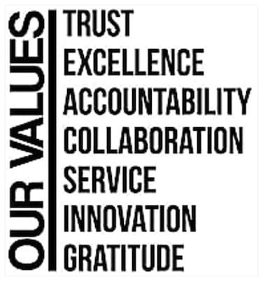 My Vinyl Story Large Our Values Office Decor Wall Art Wall Decal Inspirational Motivational Vinyl Office Supplies Home Gym Work Success Wall Sticker Teamwork Welcome Quote Business Sign Gift