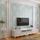 Q QIHANG European Style 3D Damask Pearl Powder Non-Woven Wallpaper Roll Light Blue Color 0.53m x 10m=5.3&atilde;Ž&iexcl;