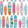 HAOKHOME Peel and Stick Surfboard Wallpaper Fancy Trellis White/Pink/Blue Removable Mural for Baby Bedroom Decorations 17.7in x 118in
