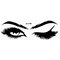 yueton Fashion PVC Black Eyelashes Eyes Brows Wall Decals Waterproof Removable Big Eye Wall Sticker Art Decal Wallpaper Murals Women Beautiful Eyes Wall Decoration Sticker for Beauty Salon Home