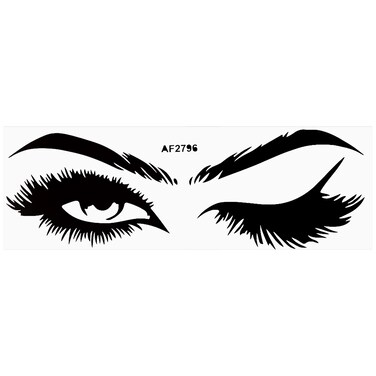 yueton Fashion PVC Black Eyelashes Eyes Brows Wall Decals Waterproof Removable Big Eye Wall Sticker Art Decal Wallpaper Murals Women Beautiful Eyes Wall Decoration Sticker for Beauty Salon Home