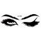 yueton Fashion PVC Black Eyelashes Eyes Brows Wall Decals Waterproof Removable Big Eye Wall Sticker Art Decal Wallpaper Murals Women Beautiful Eyes Wall Decoration Sticker for Beauty Salon Home