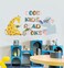 Cool Kids Read Books Motivational Quotes Wall Decals, Giraffe Elephant D&Atilde;&copy;cor Reading Inspirational Saying Vinyl Remove Wall Stickers Wallpaper Mural for Classroom School Kid&acirc;&euro;&trade;s Room Library