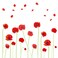 Maydahui 2 Sheets Red Poppy Flower Wall Decals Beautiful Floral Wall Stickers(24x55 Inch) Peel Stick Removable Art Mural Decor for Bedroom Living Room TV Sofa Background
