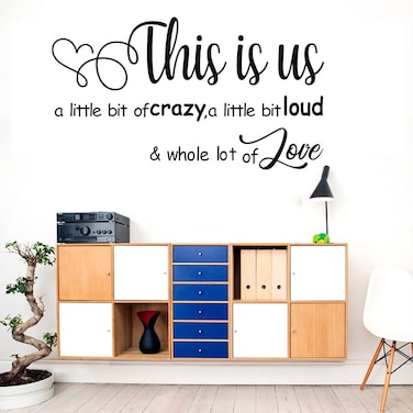 Wall Stickers, Family Letter Quote Water, Proof Home Decor Wall Sticker, Removable Vinyl Decal Art Mural for Living Room Bedroom-This is Us