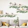 Fresh Leaf Vine Wall Stickers, sacinora Natural Green Plants Wall Decals Removable Vinyl Peel and Stick for Living Room Bedroom Bathroom Kitchen Sofa TV Background Art Decorations