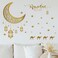 WOHAHA Moon Wall Stickers Ramadan Kareem Yellow Star Lamp Camel Wall Decals Peel and Stick Removable Wall Mural Living Room Bedroom Wallpaper Art Decorations