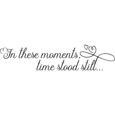 My Vinyl Story in These Moments Time Stood Still Wall Sticker Inspirational Wall Decal Motivational Office Decor Quote Wall Art Vinyl Wall Decal Living Room Bed Room School Classroom Words and Saying
