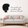 Home Decal African Woman Wall Sticker Quotes Inspirational Beautiful Words Black Women Wall Decor for Living Room Girl Rooom Beauty Salon Wall Mural (TM-57)