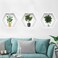 WOHAHA Green Plant Wall Stickers for Living Room Tropical Green-Leaved Plants Hexagonal Picture Frames Wall Decals Bedroom Removable Murals Peel and Stick Wall Decals Home Wall Art Decorations