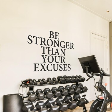 My Vinyl Story Large Be Stronger Than Your Excuses Wall Decal Inspirational Wall Decal Motivational Office Decor Quote Inspired Motivated Positive Wall Art Vinyl Gym Sticker School Classroom Decor