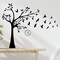 WOHAHA Black Tree Wall Stickers Black Birds Wall Decals Room Decorative Stickers Wall Decor Monotonous Living Room Bedroom Wall Art Decorations Removable Waterproof Peel and Stick Room Decor