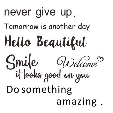 6 Sheets Inspirational Wall Stickers, sacinora Motivational Phrases Wall Decals Positive Quotes Removable Vinyl Peel and Stick for Home Office Bedroom Mirror Door Art Decorations