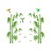 Pinenjoy Bamboo Forest Wall Art Decal Nature Green Plant with Flying Birds Wall Stickers 36x34inch Removable Vinyl Wall Mural for Living Room Bedroom Classroom Office Decoration