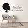 Home Decal African Woman Wall Sticker Quotes Inspirational Words The True Beauty is Soul Wall Decor for Living Room Girl Rooom Beauty Salon Wall Mural (TM-53)